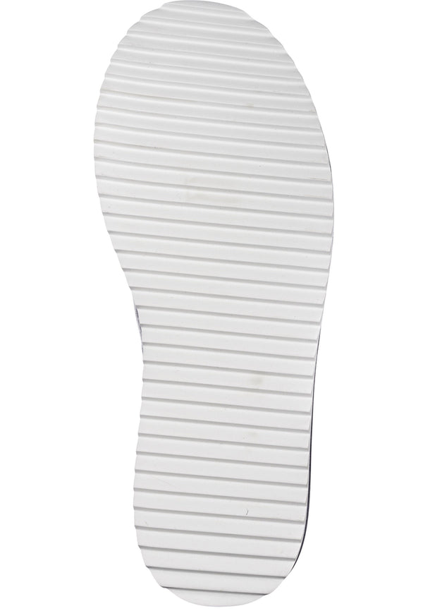 Wyściełane sandały na platformie z poprzecznymi paskami