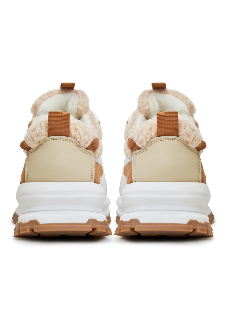 Platform Warm Sneakers - Beige