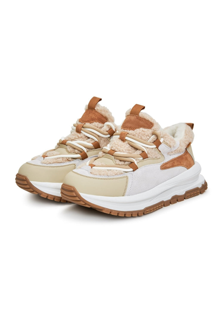 Platform varme sneakers - Beige