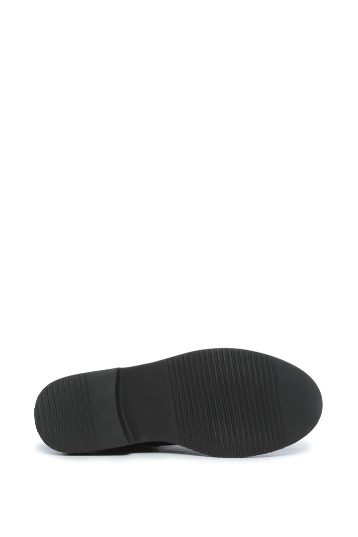 Gummizug-Stiefelette - Schwarzes Leder