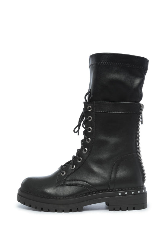 Bottes de combat hautes à lacets