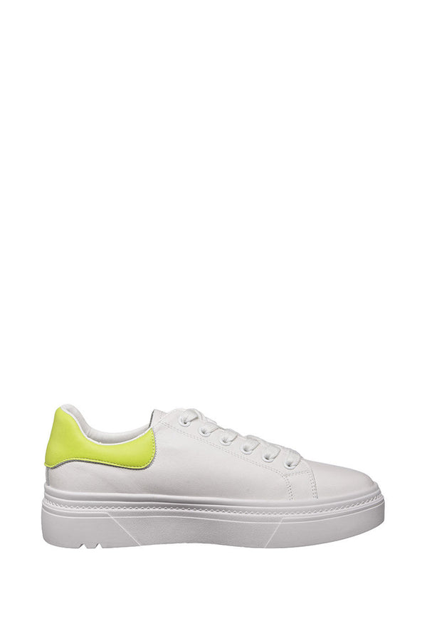 Neon Accent Platform Sneakers
