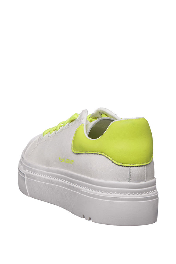 Neon Accent Platform Sneakers