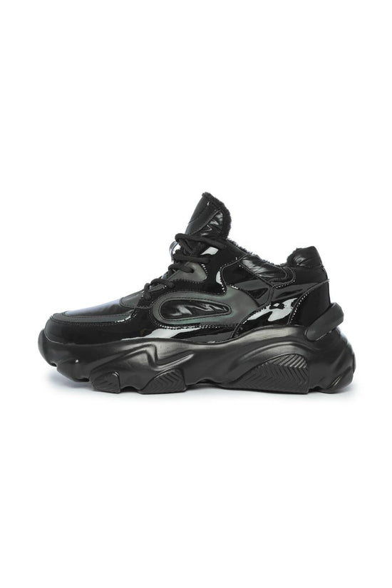 Chunky sneakers i højglans
