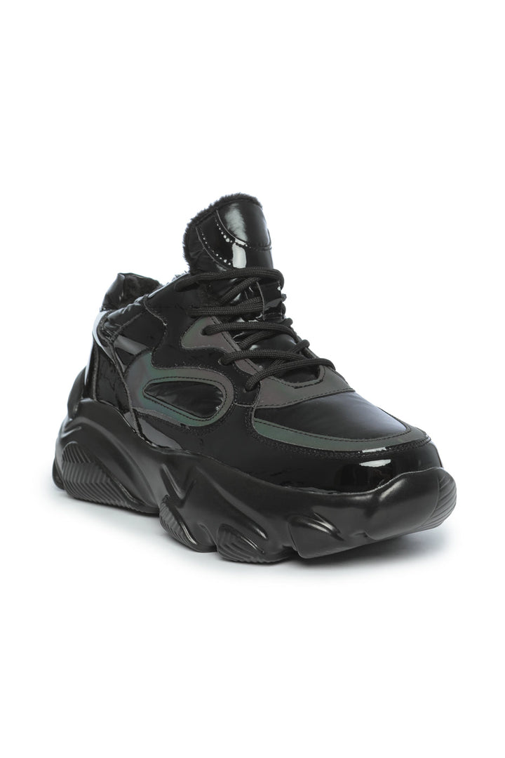 Chunky sneakers i højglans