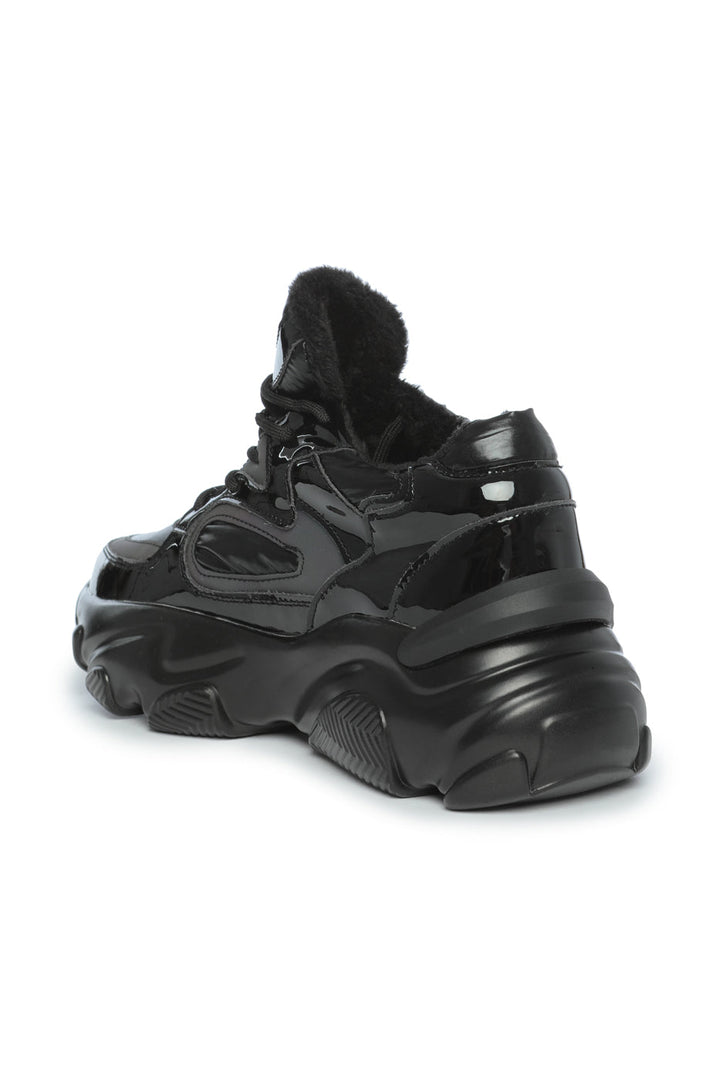 Chunky sneakers i højglans