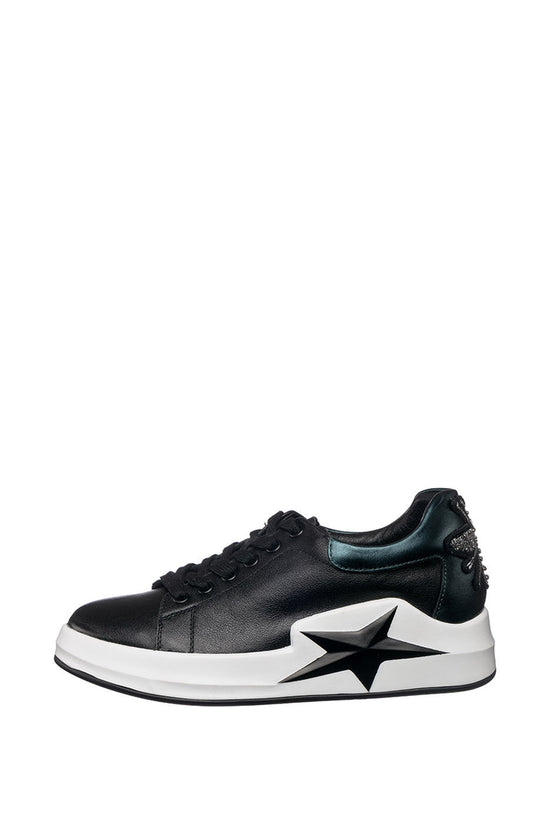 Stjerneudsmykkede platformssneakers - sorte