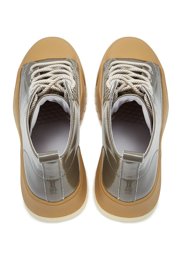 Laklæderstøvler med høj top