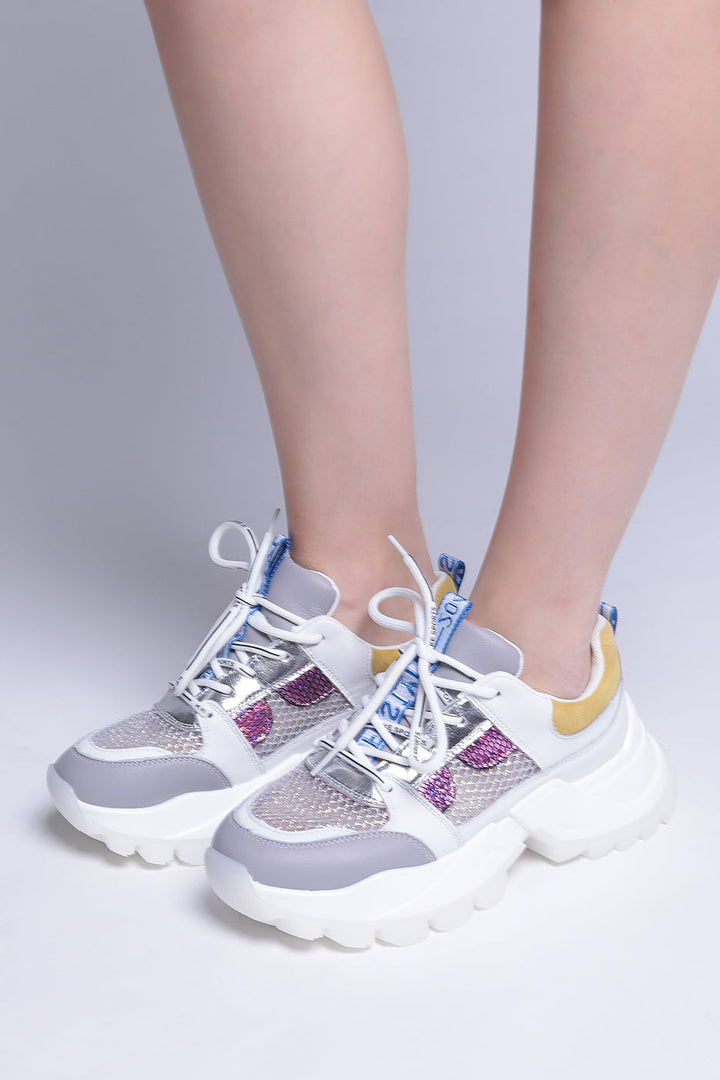 Zapatillas Multi-Texture Chunky - Blancas