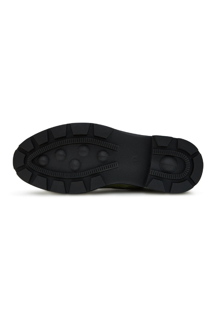 Bottes de combat classiques en cuir - Vert foncé