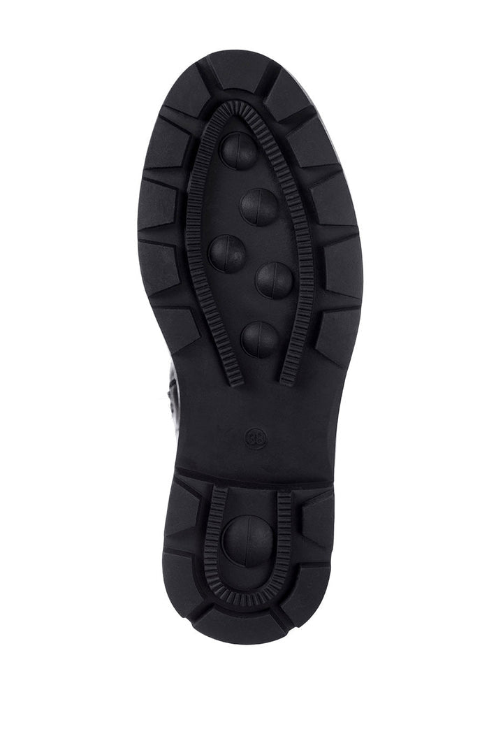 Bottes de combat classiques en cuir - Noir