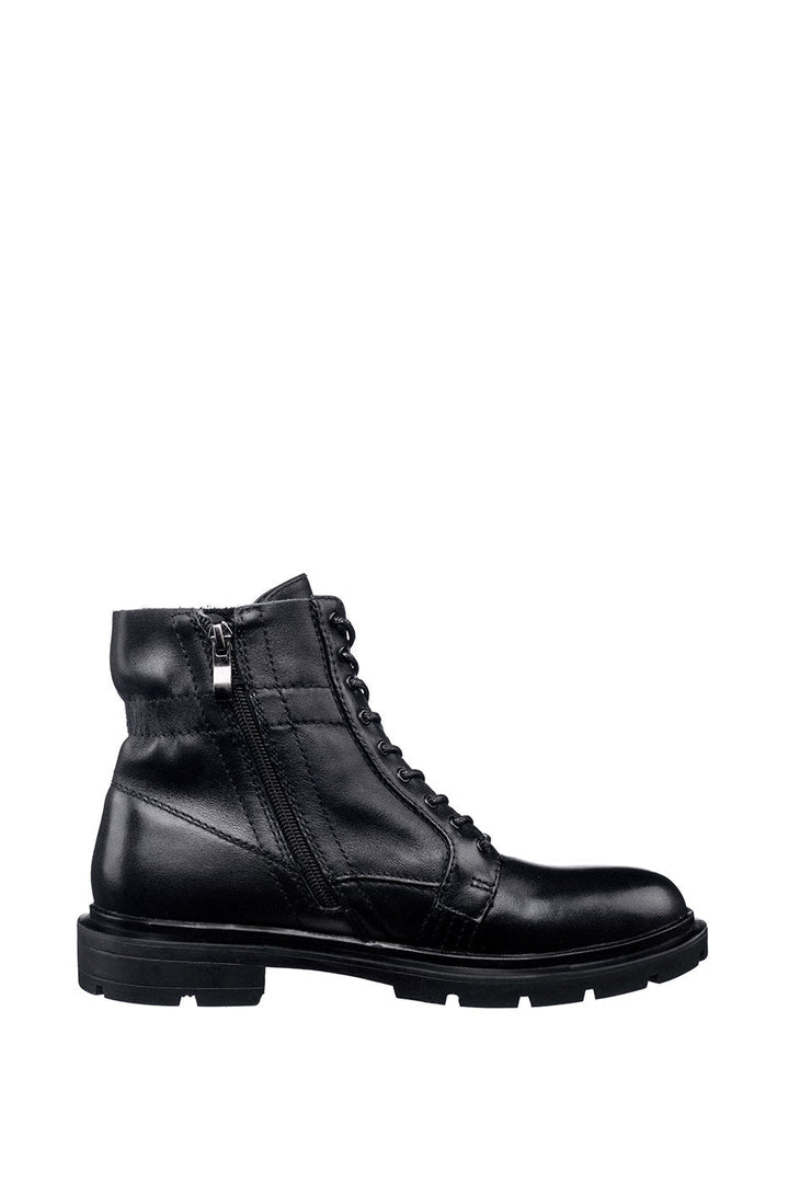 Bottes de combat classiques en cuir - Noir