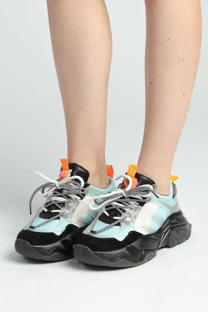 Pulse Transparent Chunky Sneakers - Bleu