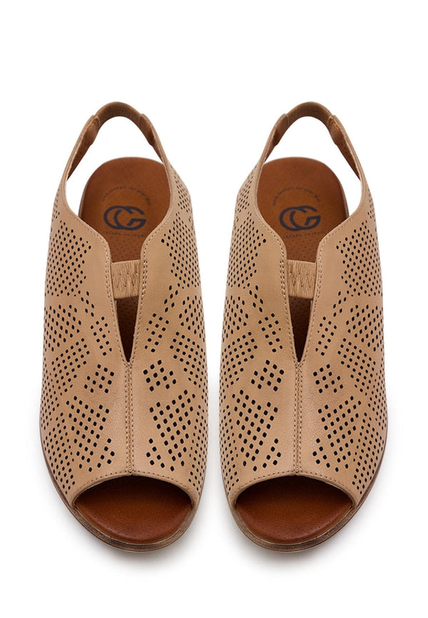 Leren Klassieke Sandalen met Blokhak