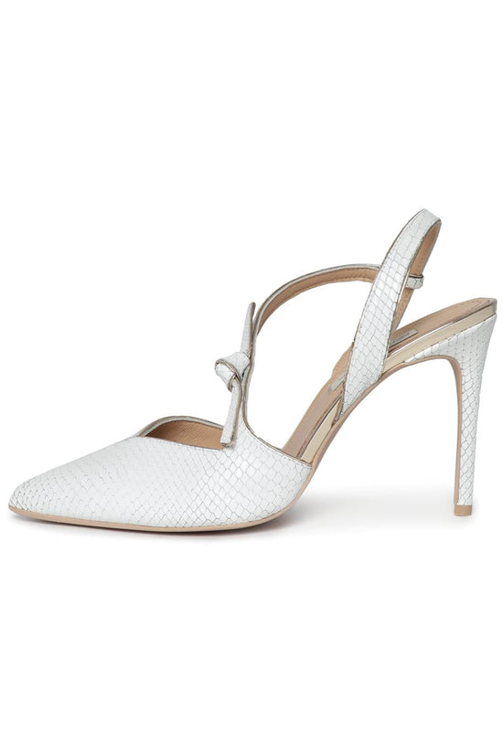 Serpent Slingback Stilettos Eve - Blanc