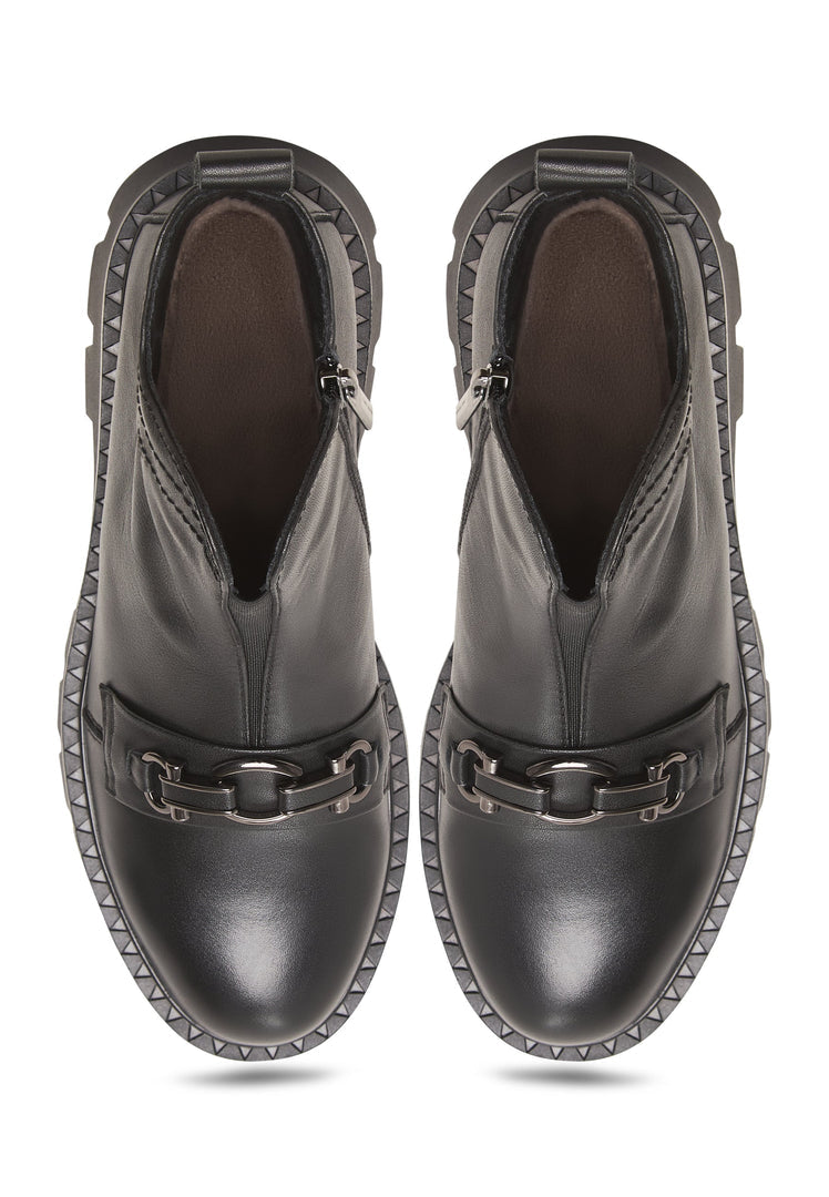 Kampfstiefel mit Kettendetail Candice - Schwarz