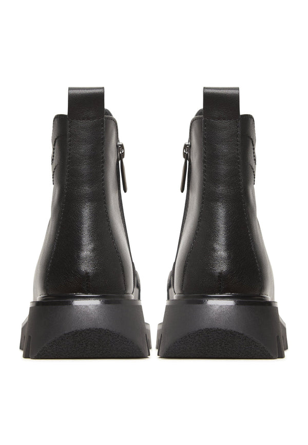 Combat Boots with Chain Detail Candice - Black