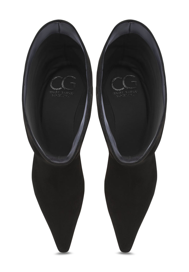 Suede Slouchy Boots Stella - Black