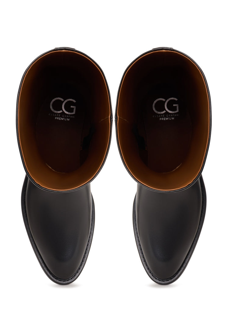 Reitstiefel mit Schnallendetail Dora - Schwarz