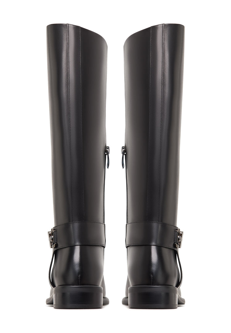 Reitstiefel mit Schnallendetail Dora - Schwarz