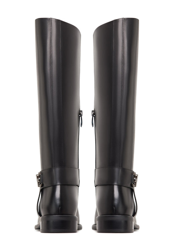 Equestrian Boots with Buckle Detail Dora - Black