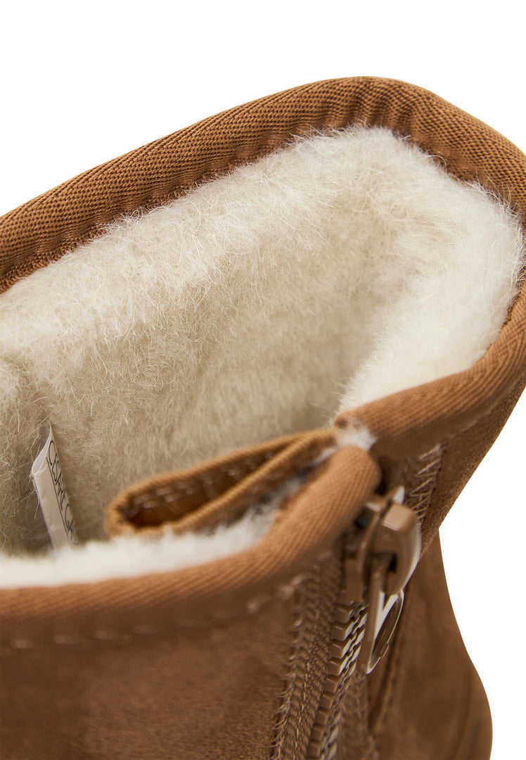 Ruskind Platform ankelstøvler Lumi - Beige