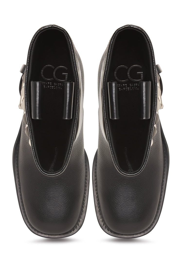 Nietenstiefelette Joan - Schwarz