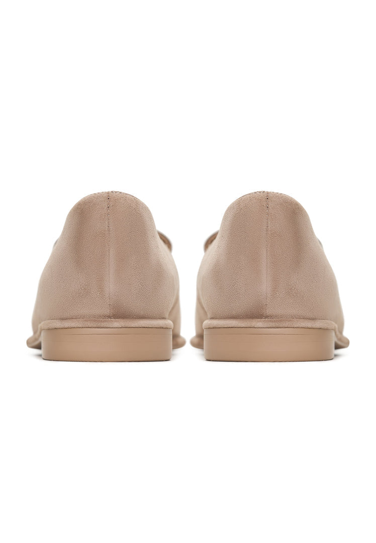 Comfort Suede Platform Loafers Clau - Beige