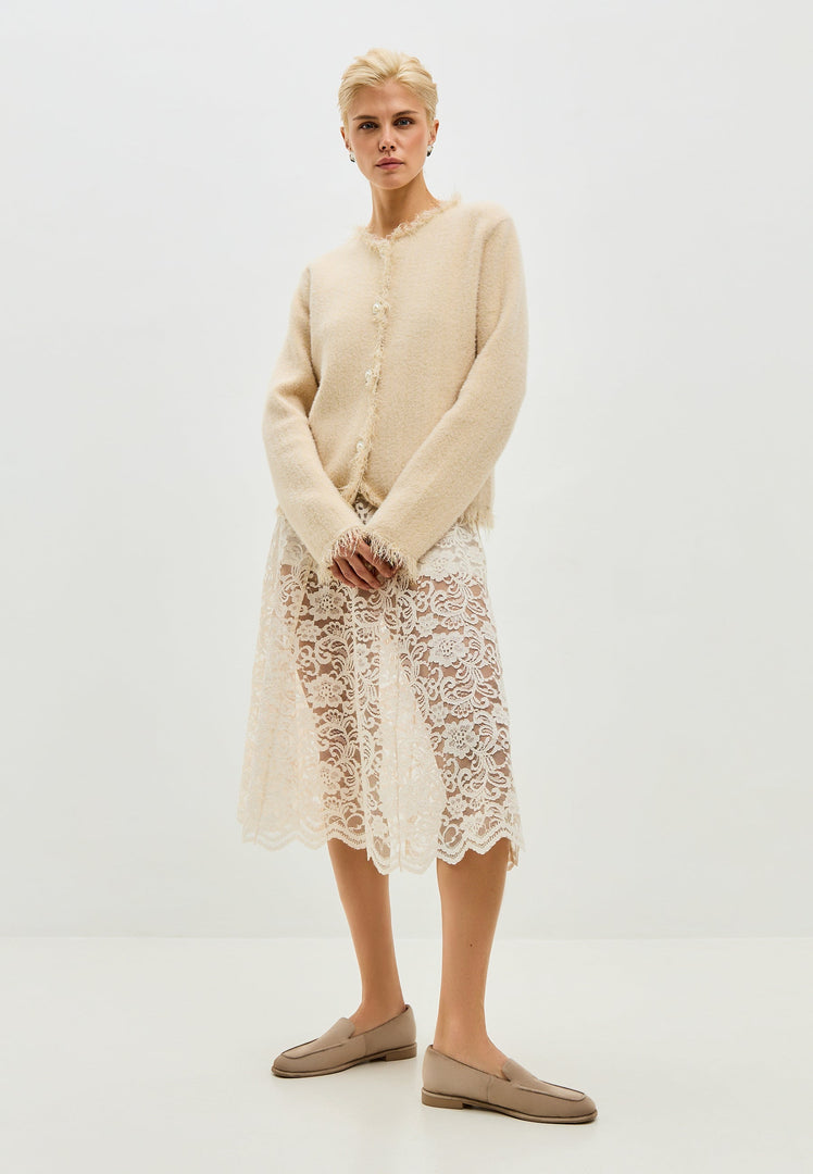 Comfort Suede Platform Loafers Clau - Beige