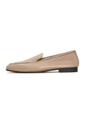 Leather Luxe Slip-Ons - Beige