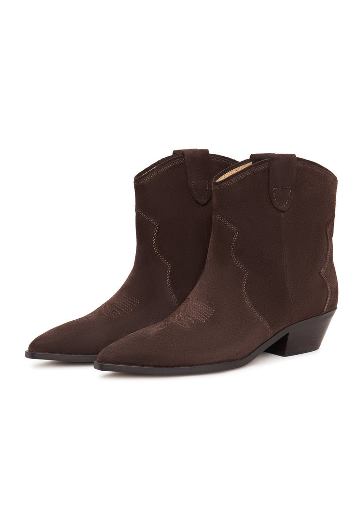 Cowboystiefel Hazel mit niedrigem Schaft - Braun