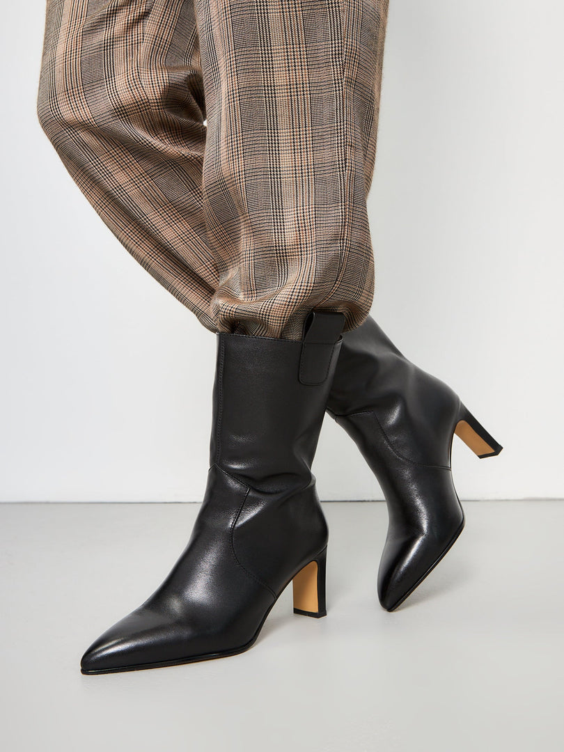 Elegante hochhackige Stiefel Ava - Schwarz