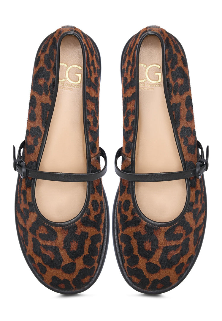 Leather Ballerinas Alba - Leopard