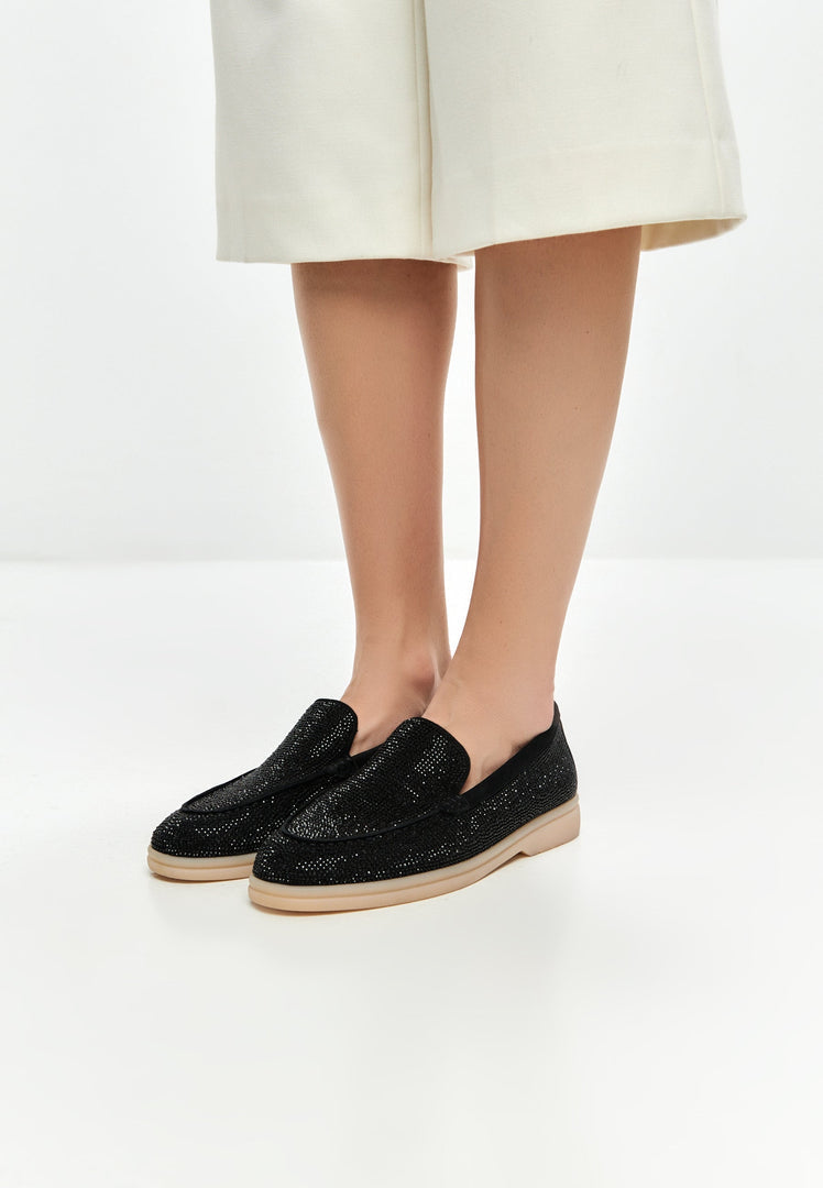 Platform Moccasins Aurea - Black