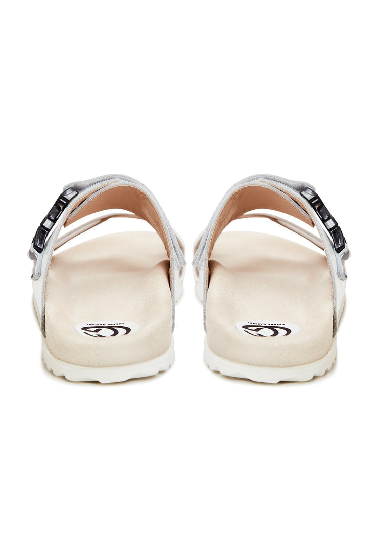 Flache Sohlenpantoletten Meredith - Weiß