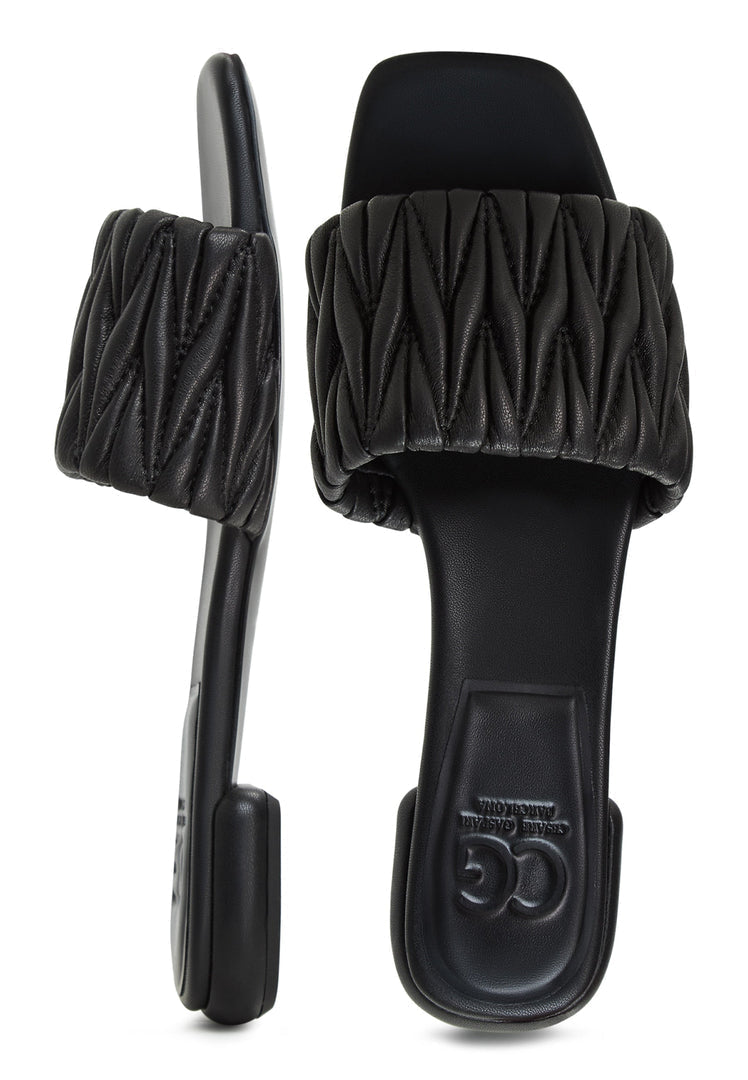 Pantoffeln mit Blockabsatz Stephanie - Schwarz