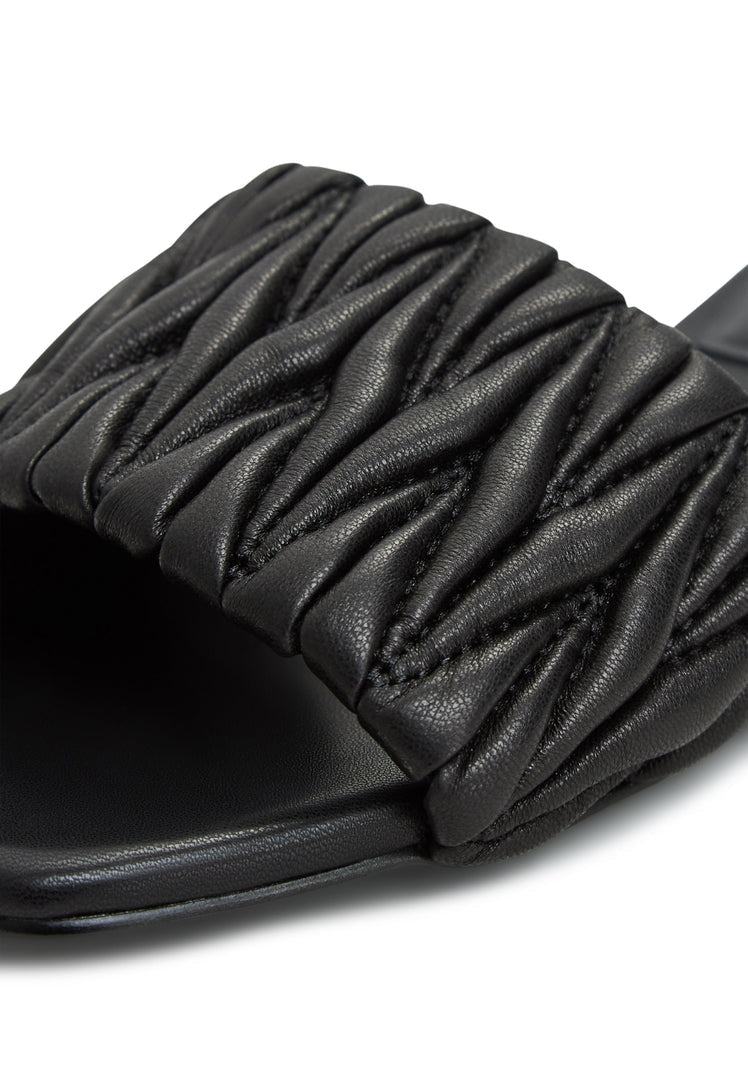 Pantoffeln mit Blockabsatz Stephanie - Schwarz