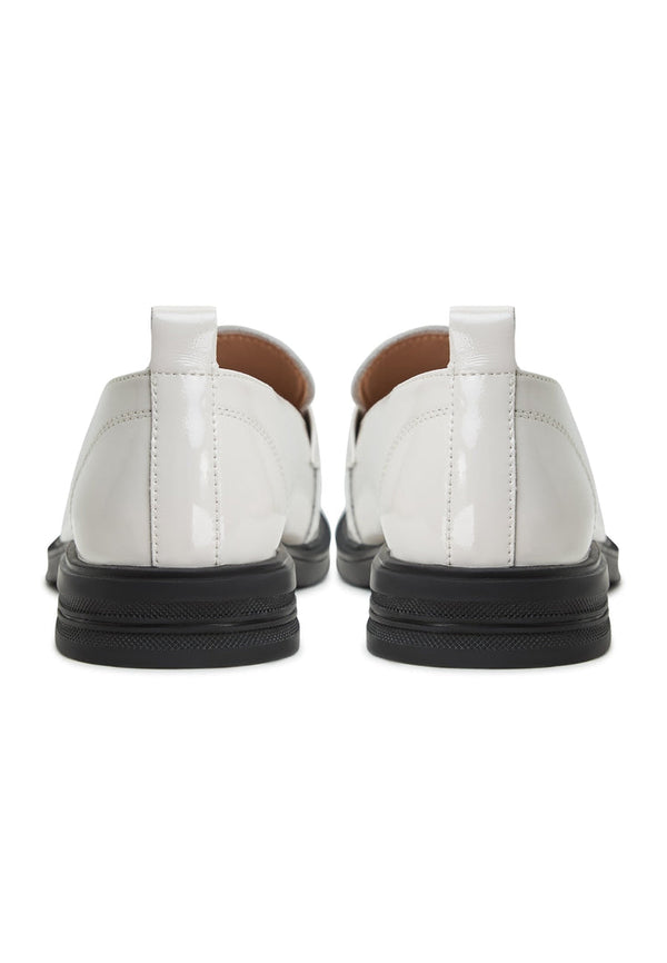 Mocasines con tacón en bloque - Blanco