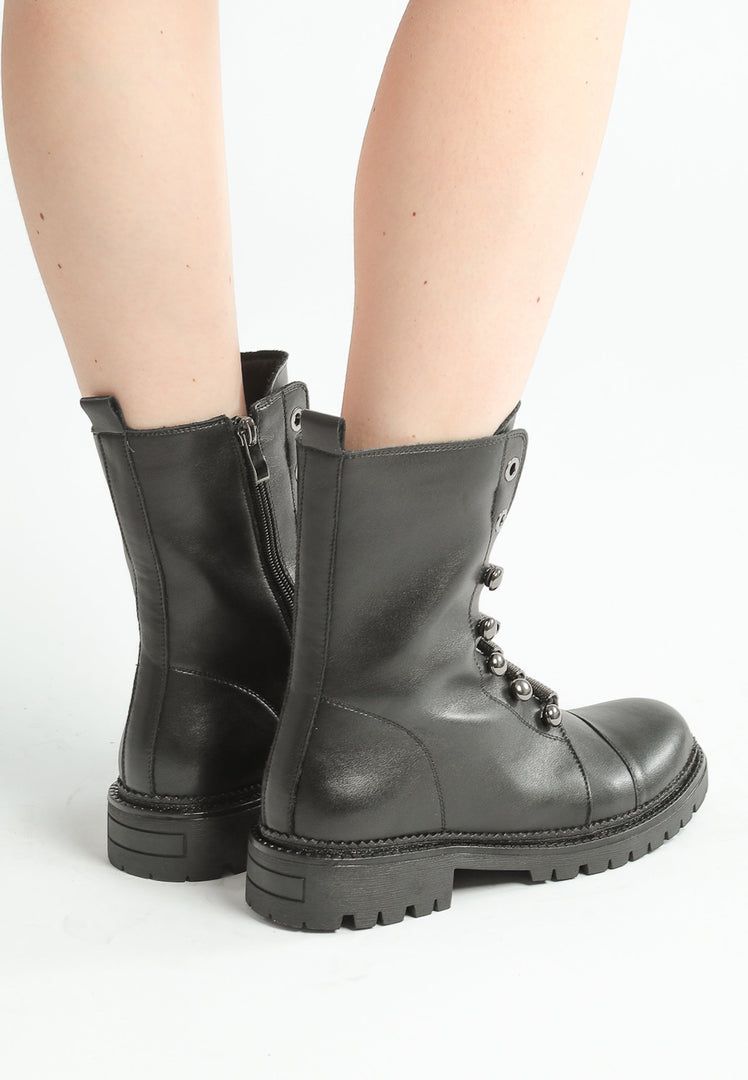 Bottines à semelle de laine