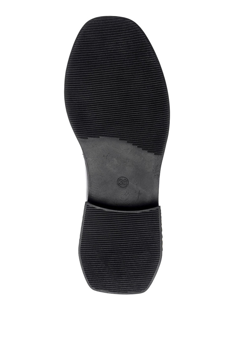 Mocasines de piel punta redonda