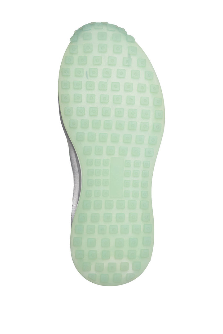 Baskets en cuir rayées