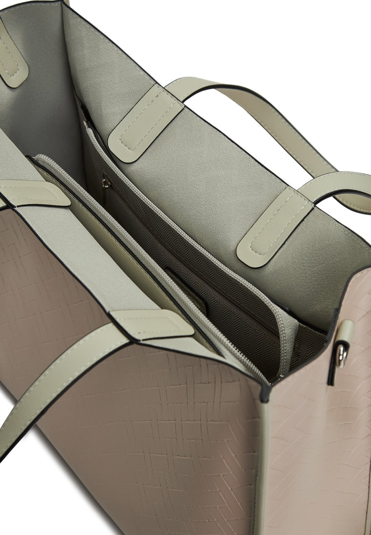 A stylish beige canvas tote bag perfect for everyday essentials.