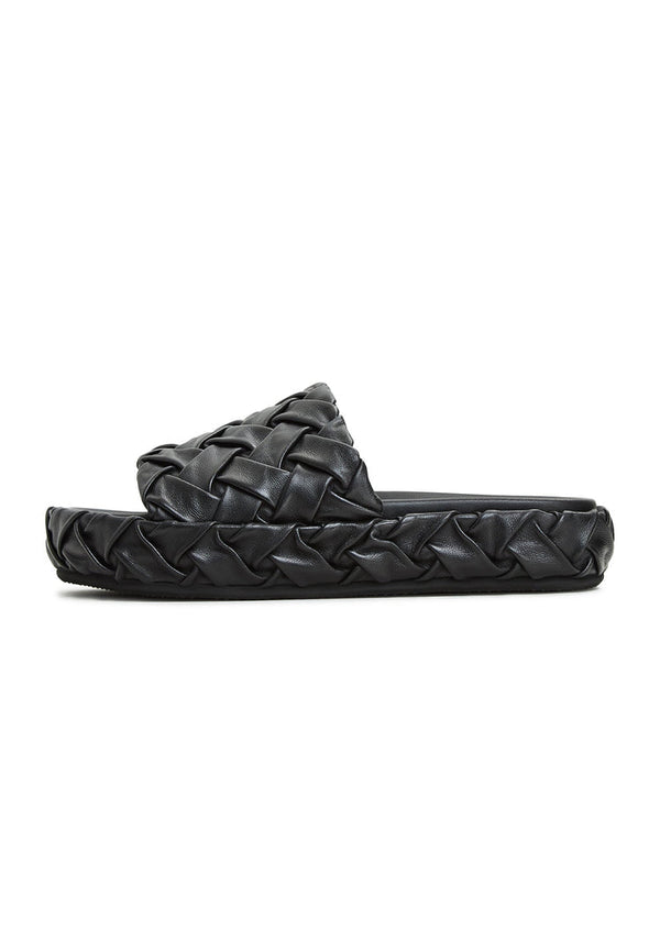 Platform Slippers Antonella - Black