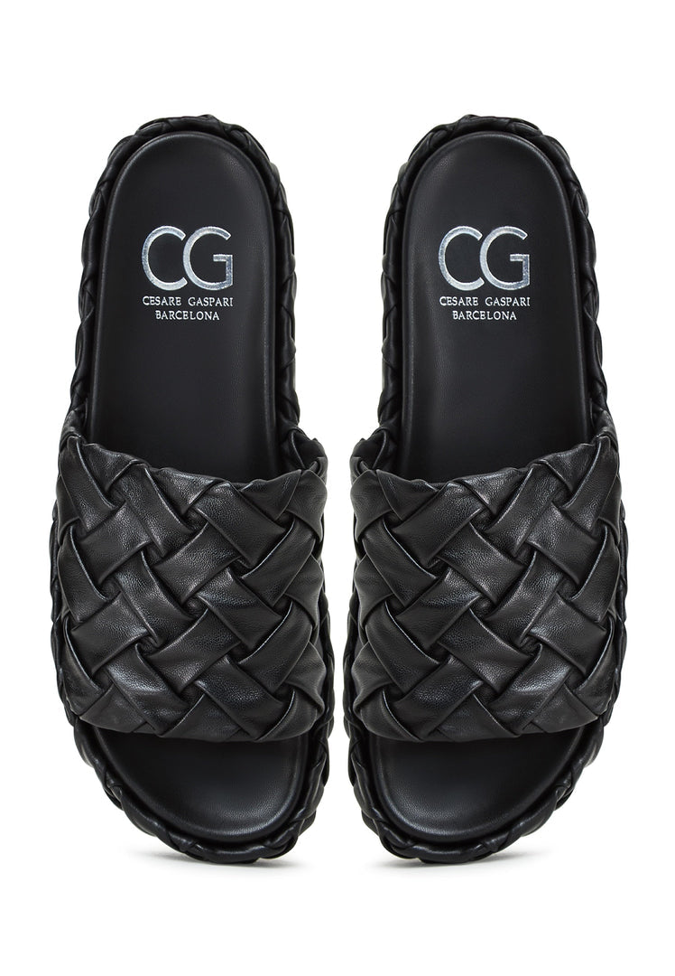 Platform Slippers Antonella - Black