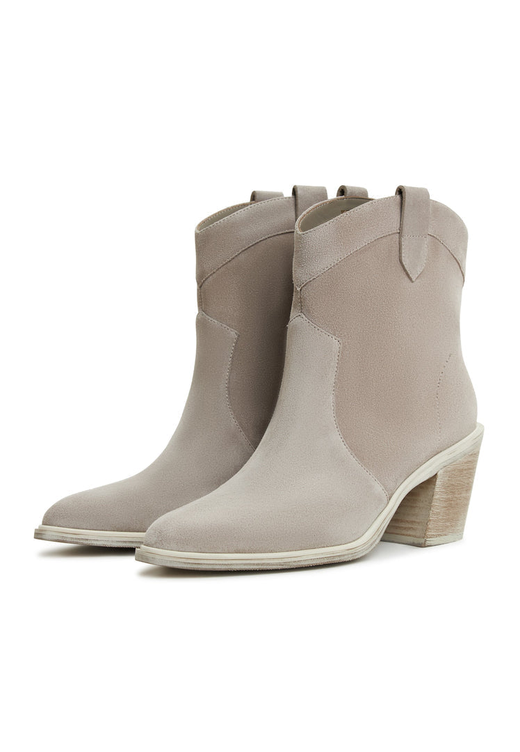 Cowboystiefel mit Blockabsatz Lucia - Grau