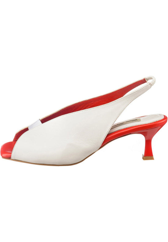 Sandales à talon en cuir