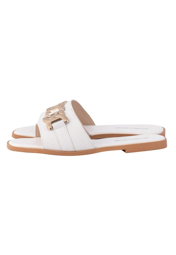 Leather Sandals - White