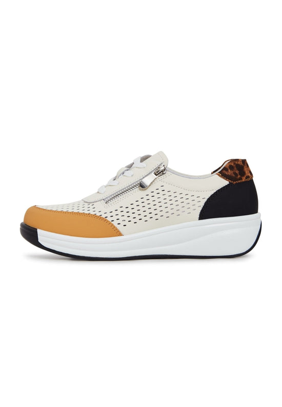 Plateau-Ledersneakers - Braun