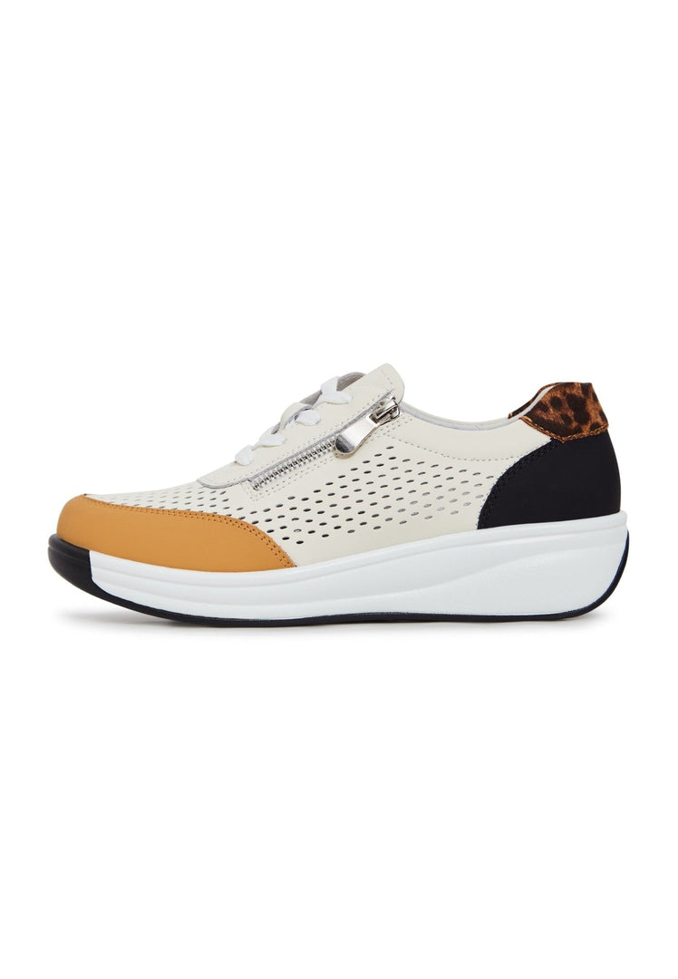 Platform læder sneakers - brun