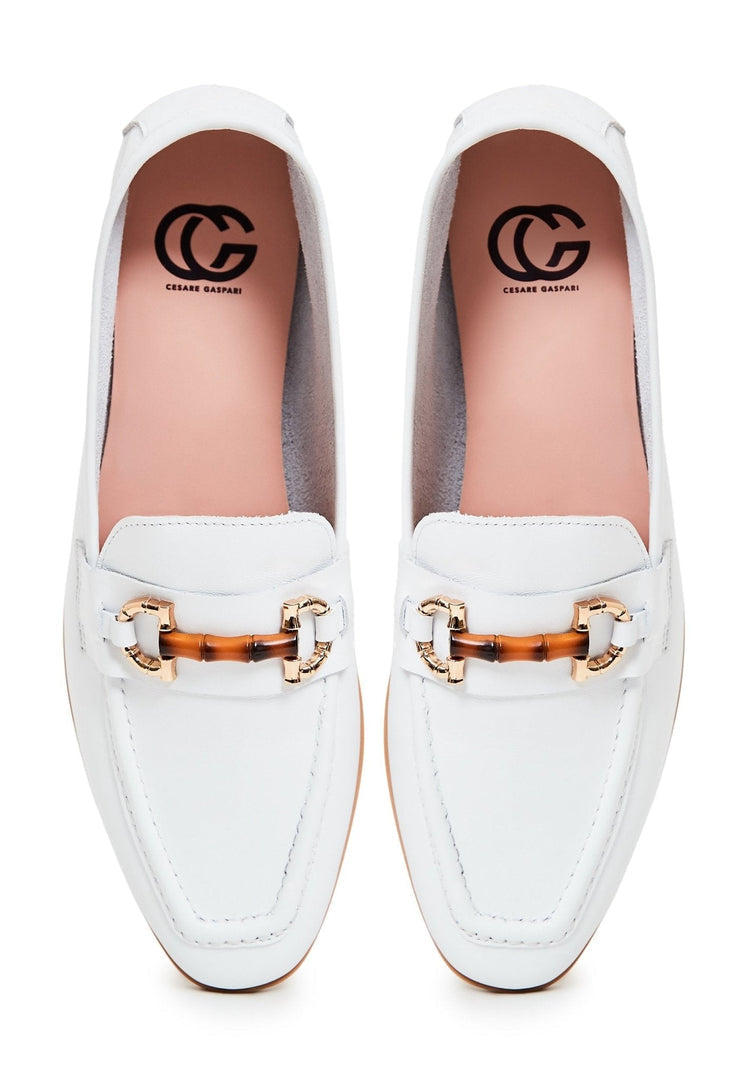 Hochwertige Loafers aus Leder - Weiß